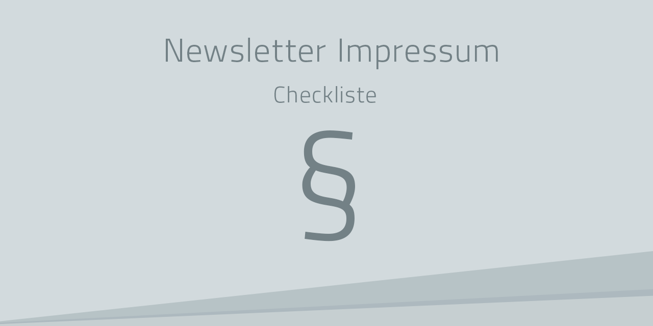 Checklisten für das Impressum im Newsletter